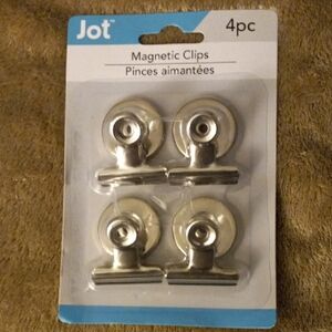 Silver Magnetic Clips - 4 Pack